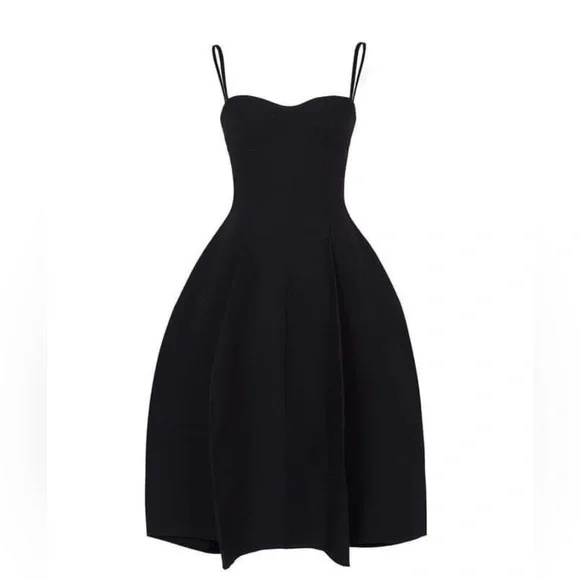 Dresses | Black Structured Cocoon Cocktail Lbd Midi Dress D44 | Poshmark